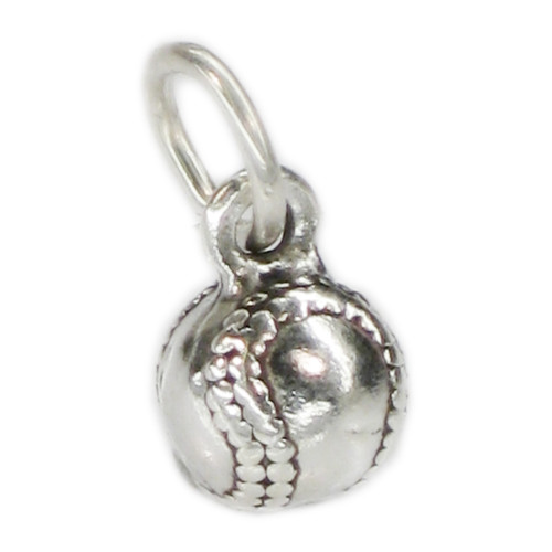 Baseball SMALL sterling silver charm .925 x 1 Rounders balls charms