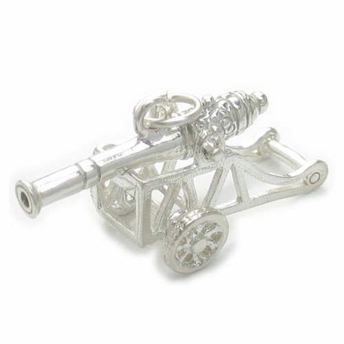 Cannon sterling silver charm .925 x 1 Weapons Canon Cannons charms