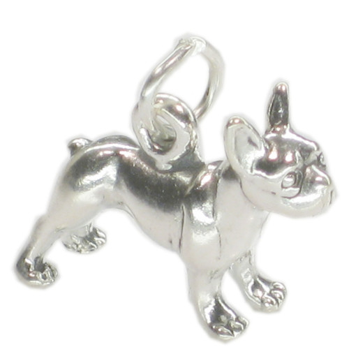Boston Terrier dog sterling silver charm .925 Terriers Dogs charms A1