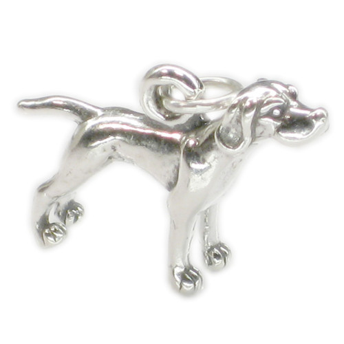 Pointer Dog sterling silver charm .925 x 1 Pointers dogs charms