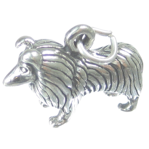Collie Dog sterling silver charm .925 x 1 Lassie Collies Dogs charms