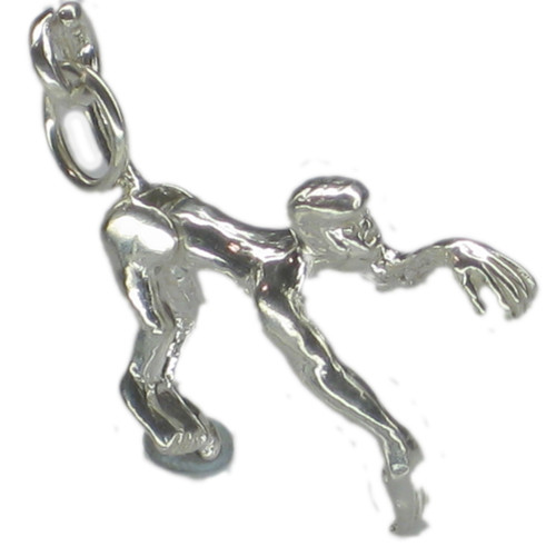 Monkey moveable sterling silver charm .925 x 1 Monkies charms