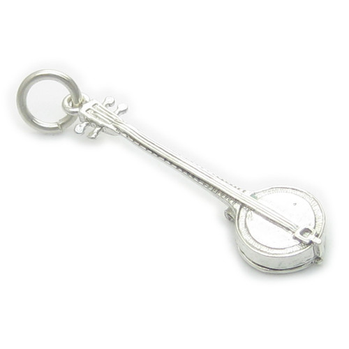 Banjo opening sterling silver charm .925 x 1 Music and Banjos charms