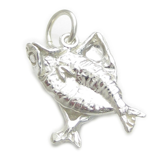 Pair of kippers sterling silver charm .925 Kipper Fish charms