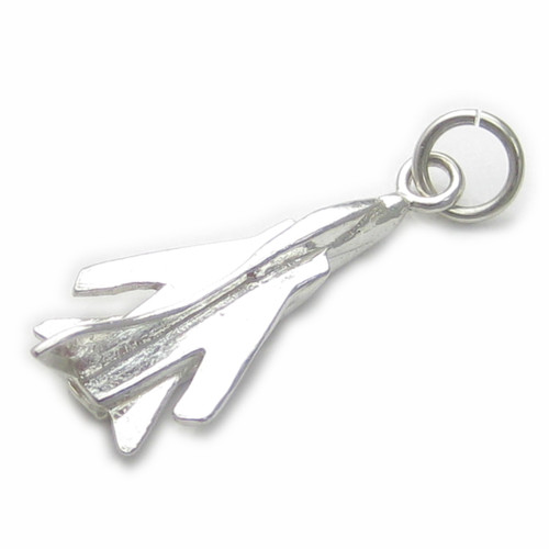 Jet Aircraft sterling silver charm .925 x 1 Jets Planes Aeroplanes