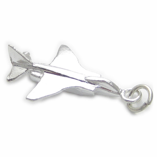 Jet Plane sterling silver charm .925 Aeroplane Jets Aircraft charms