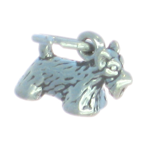Scottish terrier dog sterling silver small charm .925 x 1 dogs charms