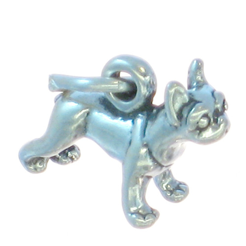 Boston Terrier small sterling silver charm .925 Terriers charms
