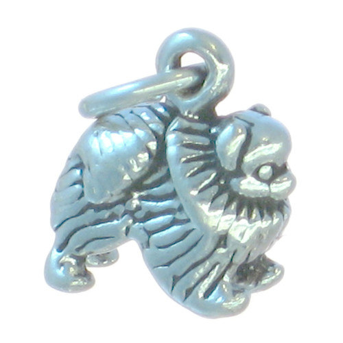 Pomeranian sterling silver Small Dog charm .925 x 1 Dogs charms