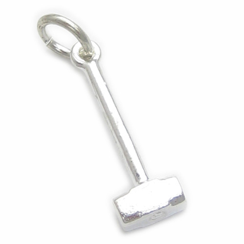 Sledge Hammer sterling silver charm .925 x 1 Mallets Hammers charms