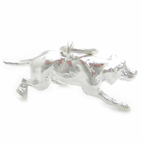 Hunting dog sterling silver charm .925 x 1 Dogs Charms