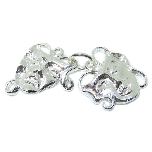 Drama Masks sterling silver charm .925 Theatre Theater Mask charms