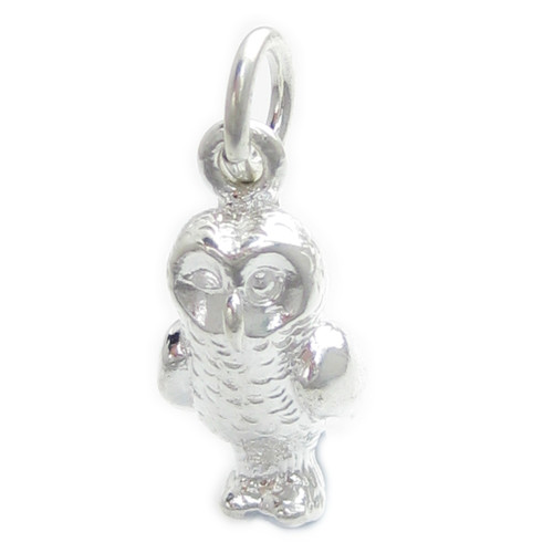 Owl sterling silver charm .925 Owls Birds charms A1
