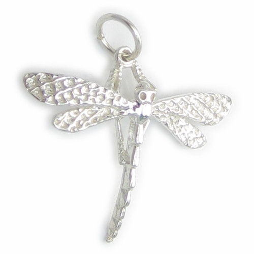 Dragonfly sterling silver charm pendant .925 x1 Dragon Fly insects charms