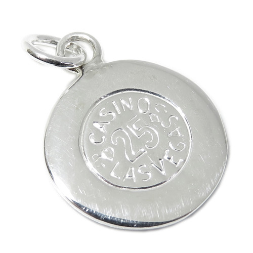 Las Vegas casino chip sterling silver charm .925 x 1 Gambling charms
