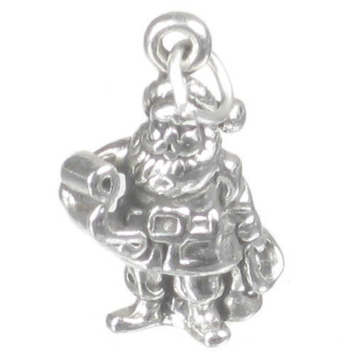 Father Christmas with List sterling silver charm .925 x 1 Santa charms