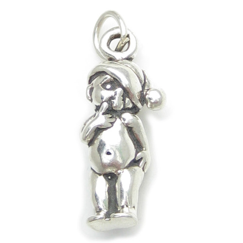 Baby with Christmas Hat sterling silver charm .925 x 1 Babies Xmas