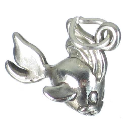Goldfish sterling silver charm .925 x 1 Gold Fish fishes charms