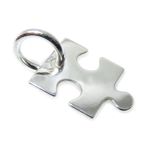 TINY puzzle piece sterling silver charm .925 x 1 Puzzel & Jigsaw Puzzles charms