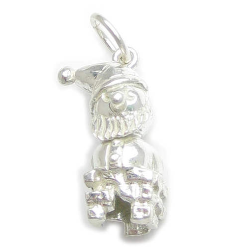 Father Christmas in a Chimney sterling silver charm .925 Santa charms