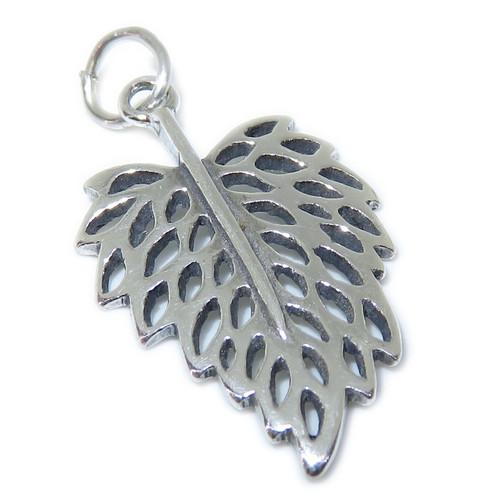 Leaf sterling silver charm .925 Trees & leaves charms A1