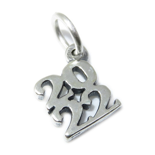 2022 year sterling silver charm .925 x 1 Years Graduation Birthday charms