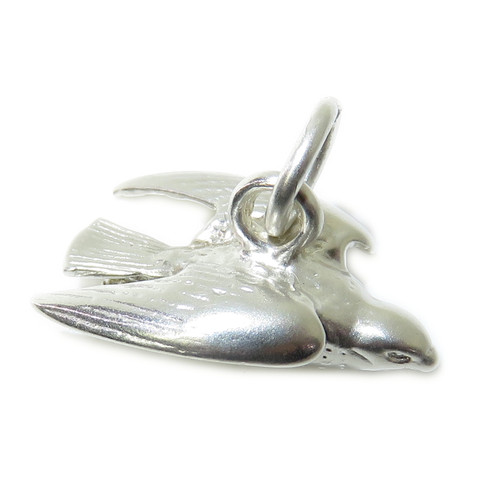 Peregrine Falcon sterling silver charm .925 x 1 Falcons and birds charms A1
