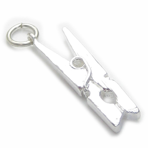 Clothes Peg sterling silver charm .925 x 1 Washing charms