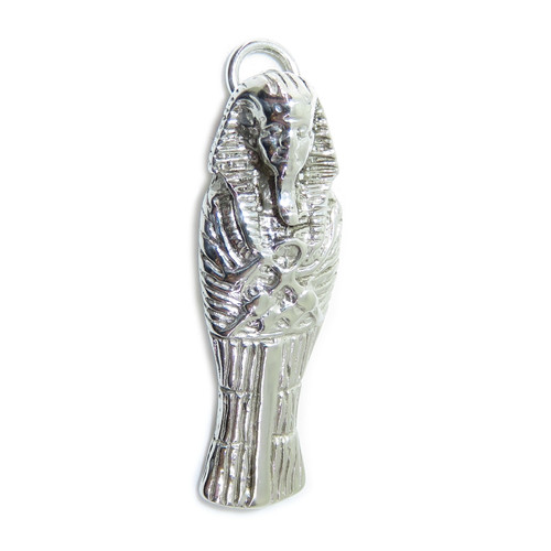 Pharaoh sterling silver charm pendant .925 x 1 Egyptian Pharaohs charms A1
