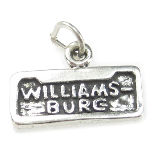 Williamsburg sterling silver charm .925 x 1 USA North America charms