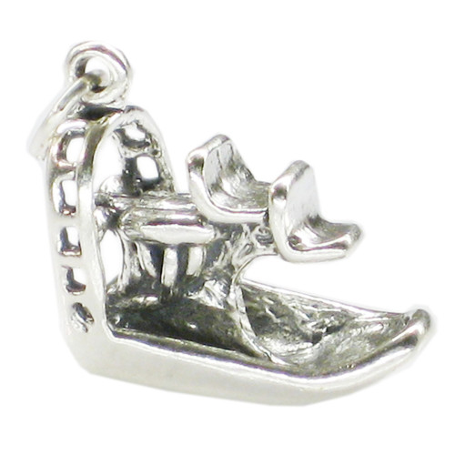 Airboat sterling silver charm .925 x 1 Airboats and Everglades charms