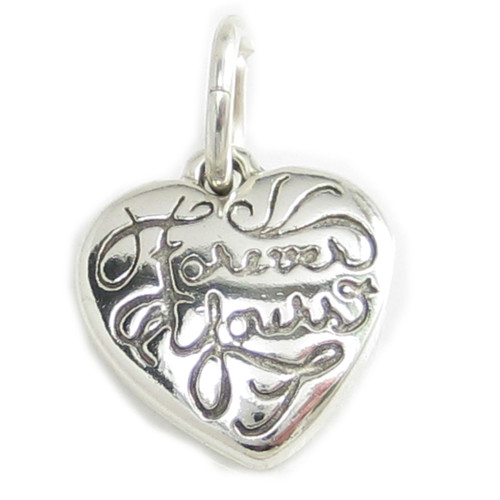 Forever Yours sterling silver small heart charm .925 x 1 Love charms