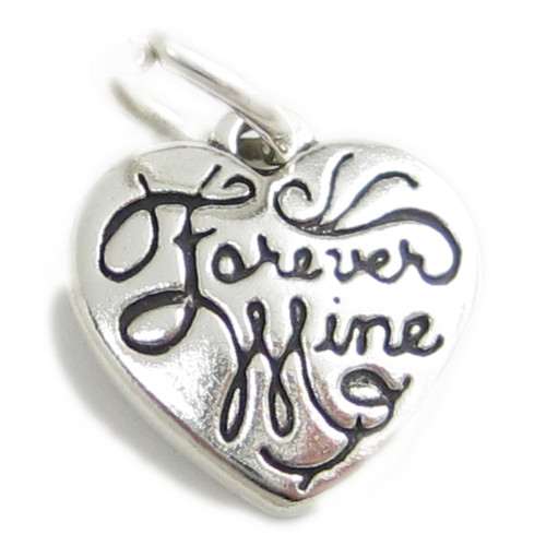 Forever Mine sterling silver small heart charm .925 x 1 Love charms