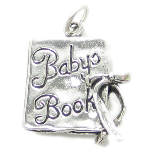 Baby Book sterling silver charm .925 x 1 Babies Books charms