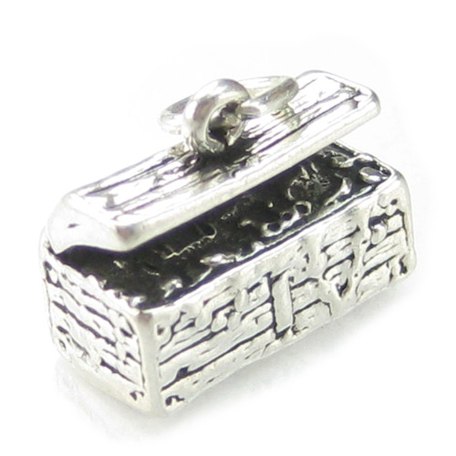 Treasure Chest sterling silver charm .925 x 1 Pirates chests charms