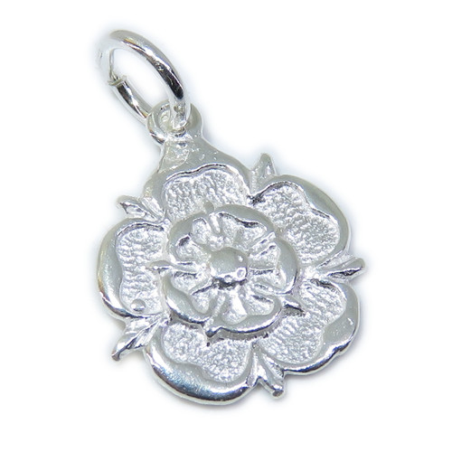 Rose of Lancaster sterling silver charm .925 x 1 Lancs Roses charms B