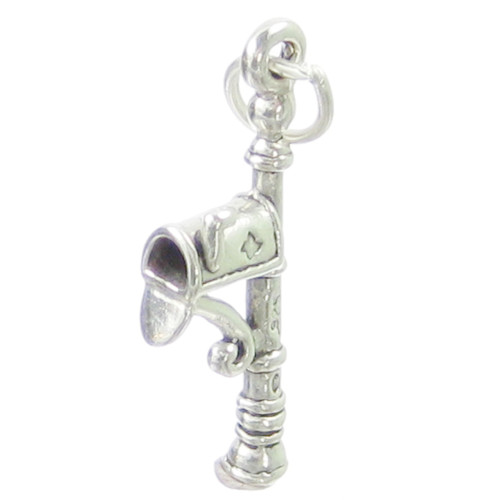 Mailbox sterling silver charm .925 x 1 Mail Box Mailing Boxes charms
