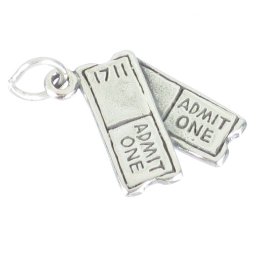 Tickets sterling silver charm .925 x1 Cinema Film Theatre Ticket charms