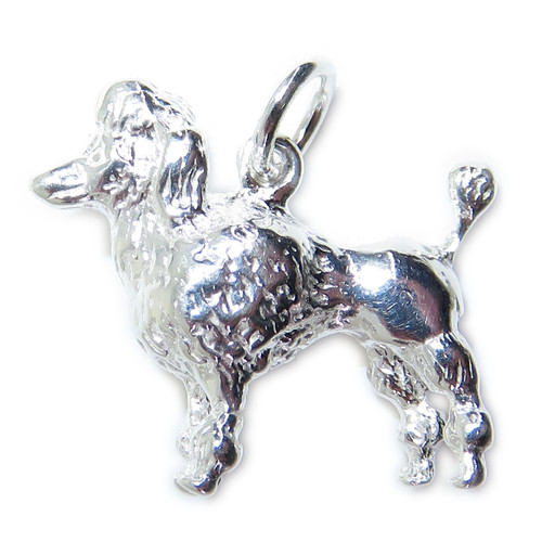 Poodle sterling silver dog charm .925 Dogs & Poodles charms C