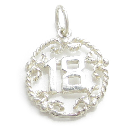 18th Birthday sterling silver charm .925 Happy Birthdays Charms