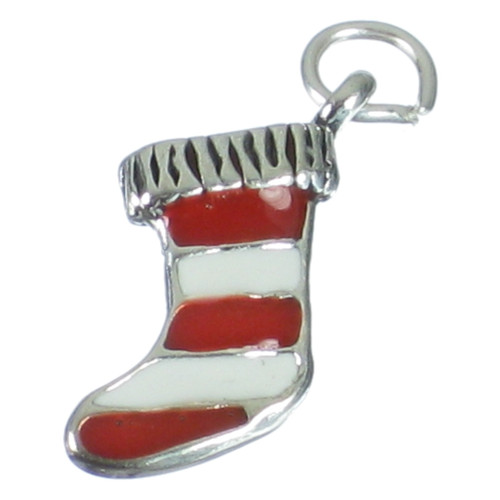Christmas stocking sterling silver charm .925 x 1 Stocking charms
