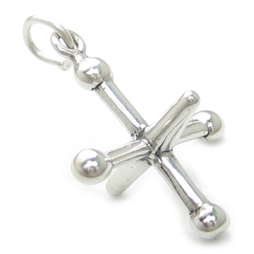 Jacks game sterling silver charm .925 x 1 jack games charms