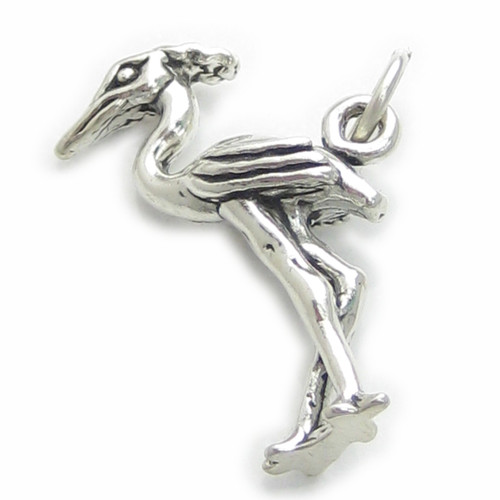 Heron sterling silver charm .925 Herons Birds charms