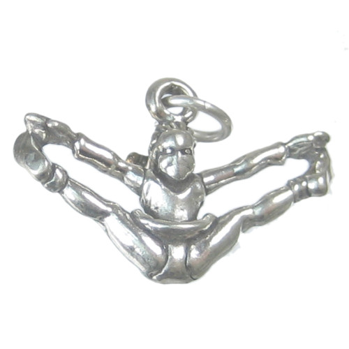Cheerleader jumping sterling silver charm .925 x 1 Cheer Leader charms