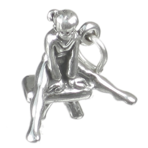 Gymnast sterling silver charm .925 x1 Gymnastics charms
