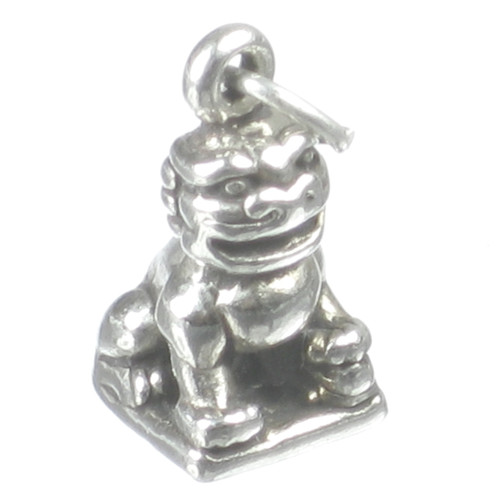 Fu Foo Dog sterling silver charm .925 x 1 Dogs Chinese charms