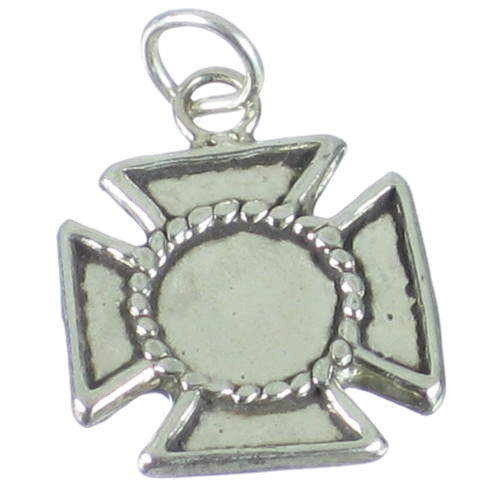 Maltese Cross sterling silver charm pendant .925 x 1 Malta Crosses