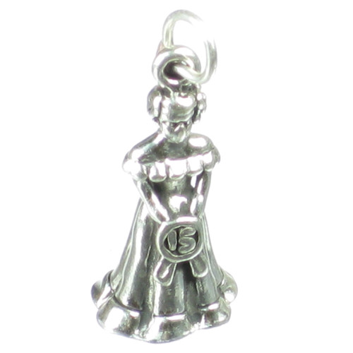 Quinceanera sterling silver charm .925 Age 15 charms