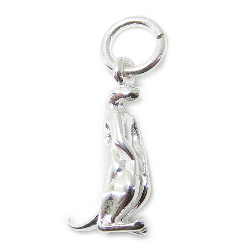 Meerkat SMALL sterling silver charm .925 x 1 Meerkats Meercat charms A1