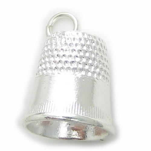 Thimble sterling silver charm .925 x 1 Thimbles sewing charms